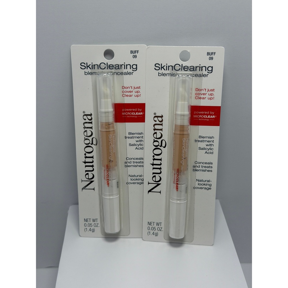 Neutrogena SkinClearing Blemish Concealer 0.05oz Buff 09 Salicylic Acid 2 Pack